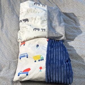 Set of 2 Cloud Island Target wipeable changing pad covers cars trucks & animal